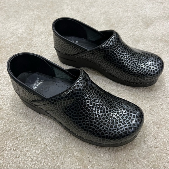 Dansko Women Professional Pro Clogs Nursing Black Silver Shoes Sz 41 US 10.5/11 - Picture 5 of 16